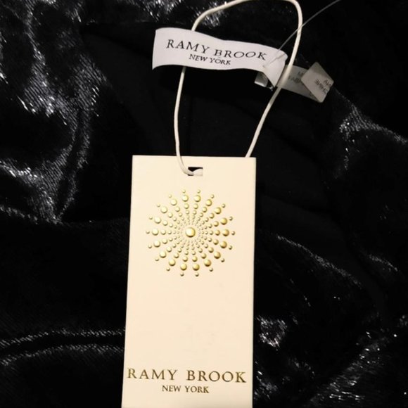 NEW Ramy Brook Ellin black shimmery velvet dress - Picture 4 of 5